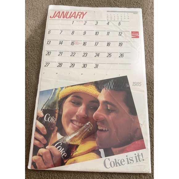 Coca-Cola 1985 Coke Is It Vintage Calendar‎ Used